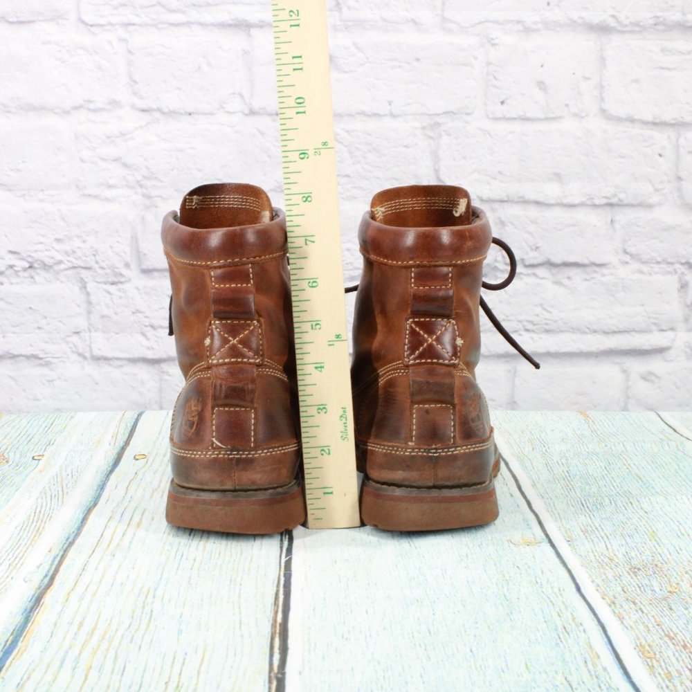 Timberland Earthkeepers Brown Leather Lace Up Waterproof Hiking Boots Size 9 - Picture 6 of 9